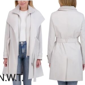 Halston Heritage Light Gray Trench Coat